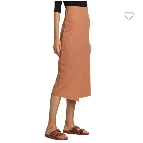 NWT VINCE Stretch Cotton Overlap Skirt Size Small - Picture 5 of 11